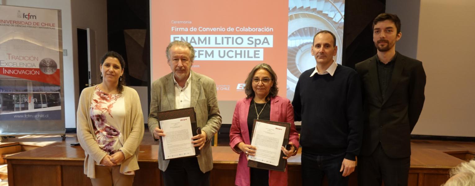 FCFM y ENAMI Litio SpA firman convenio de colaboración